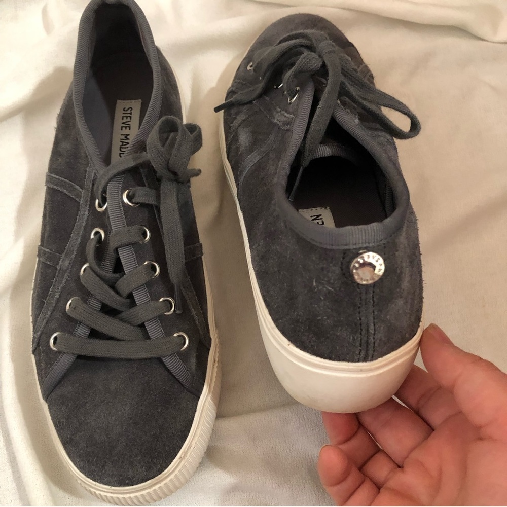 Steve Madden Gray Suede Sneakers - Picture 3 of 15